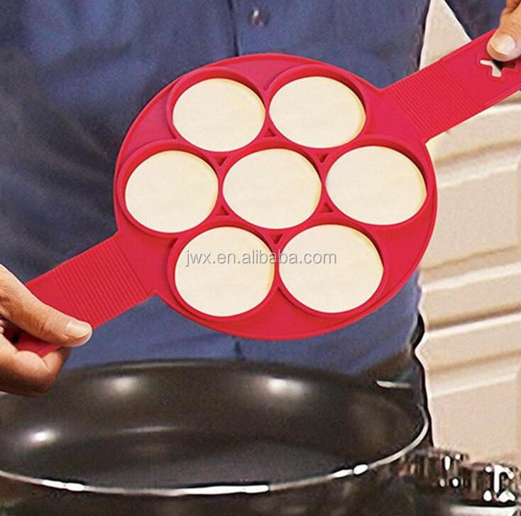 silicone Pancake Molds Ring Fried Egg Mold Reusable Non Stick Pancake Maker Egg Ring Maker