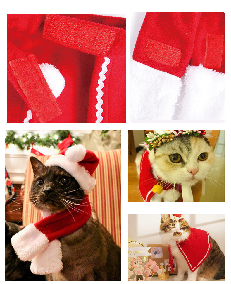 Wholesale Plain pet Cat Dog T Shirt Christmas Santa Claus Dog Clothes