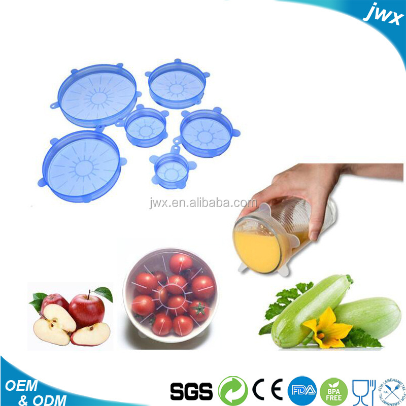 Hot Sale Silicone Stretch Lid,Food Cover Stretch Wrap,Flexible Silicone Stretch Lid Storage