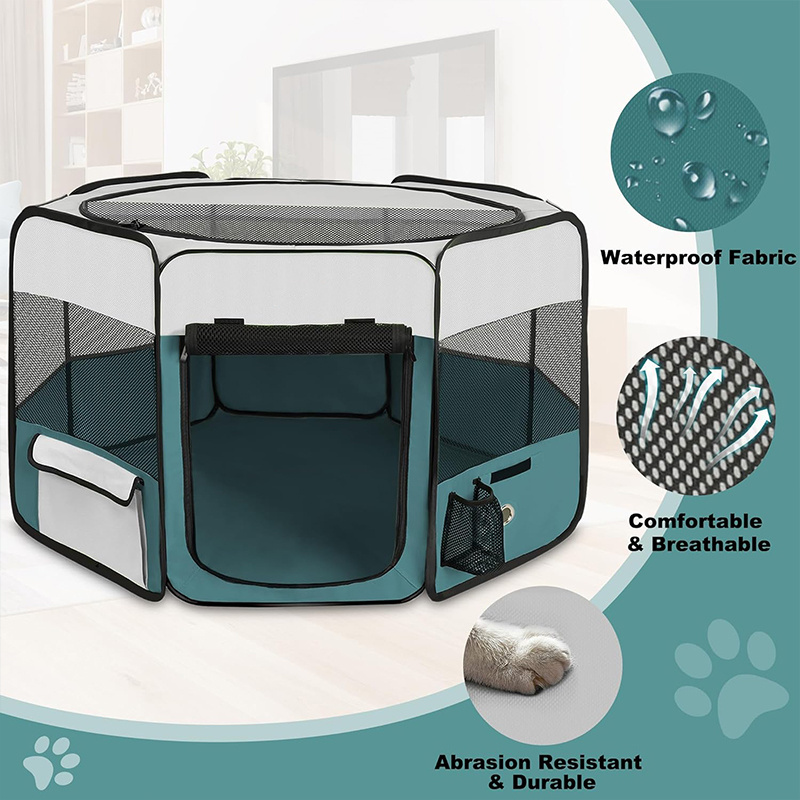 Dog Playpen Portable Pet Play Pen Foldable Large-Capacity Pet Tent for Indoor/Outdoor Travel Camping