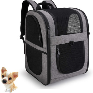 Pet Carrier Backpack for Small Cats and Dogs, Safety Features and Cushion Back Support for Travel, Hiking, Outdoor Use