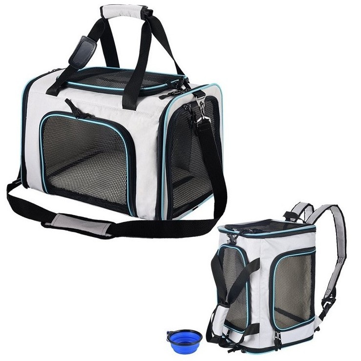 ZYZ PET Airline Approved High Quality Small Medium Cat Carrier Portable Oxford Puppy Pet Backpack Soft Pet Travel Carrier