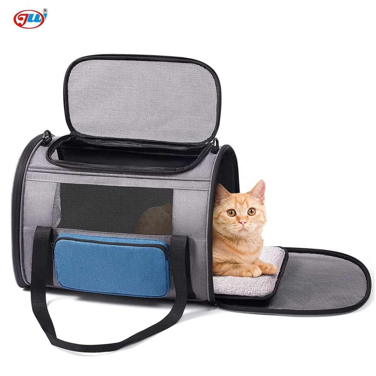 ZYZ PET TSA Cat Carrier backpack Soft Sided Airline Approved, Dog Travel bags for Large 20 lbs and Small medium puppy hiking