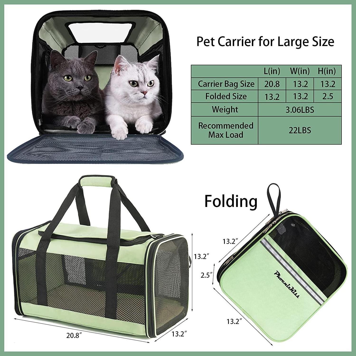 cat carriers for large cats 20 lbs Soft Medium Pet Carrier Bag Dog Carrier for Small Dogs Collapsible Portable