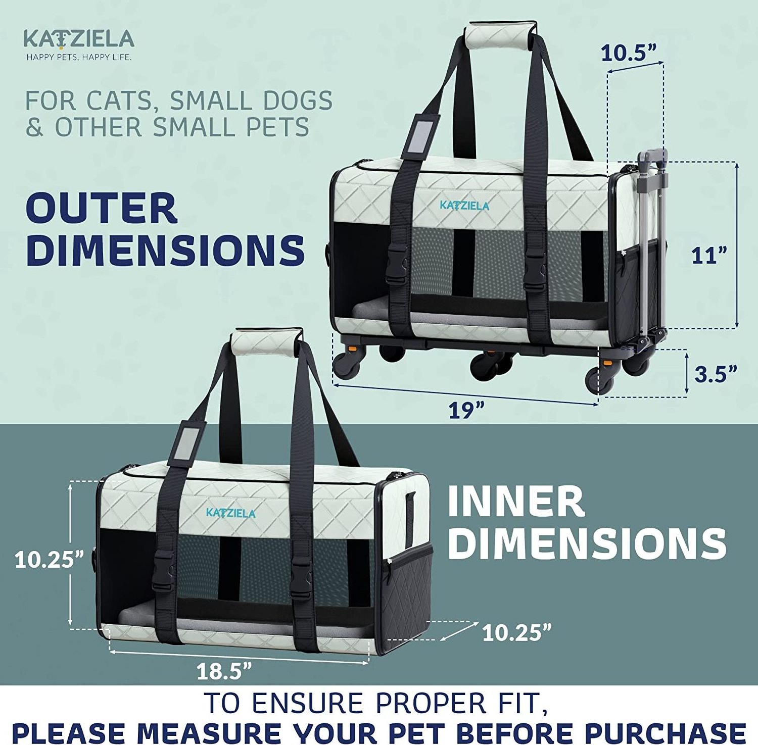 JW PET rolling travel airline approved dog carrier,pet carrier with wheels,rolling pet carrier  breathable removable wheels