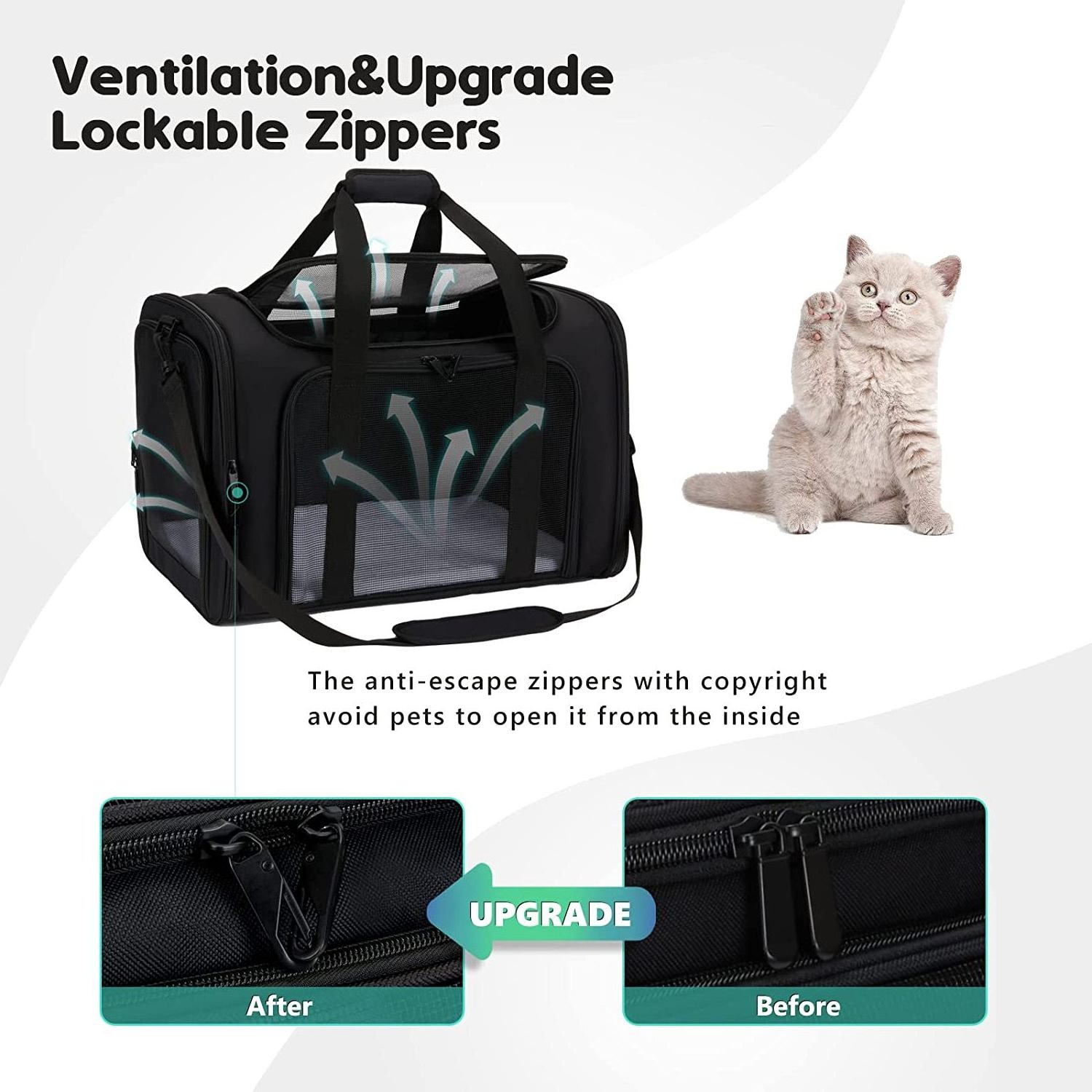 JW PET dog carrier for medium dogs,cat carrier bag,dog travel carrier large cat carrier breathable Great Ventilation