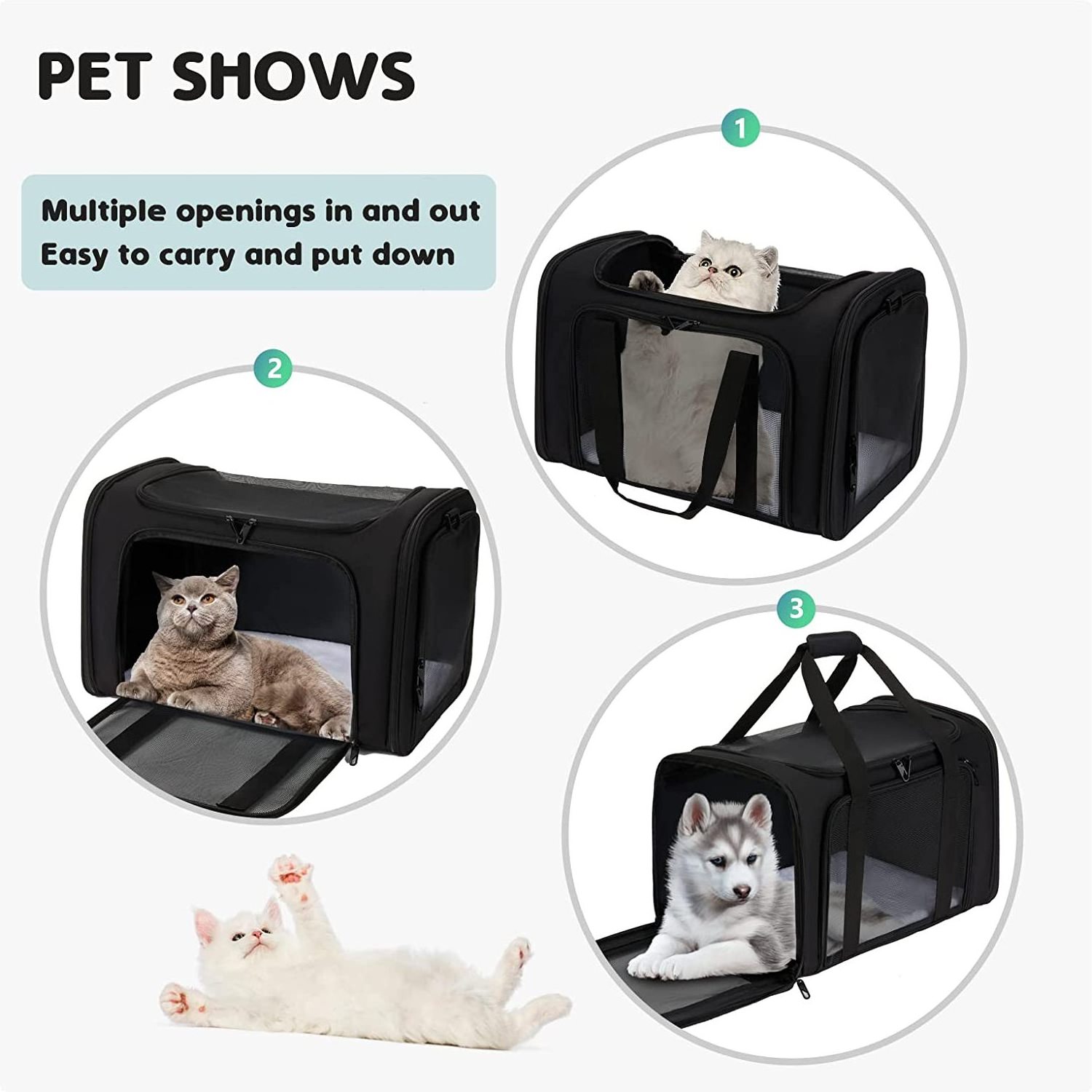 JW PET dog carrier for medium dogs,cat carrier bag,dog travel carrier large cat carrier breathable Great Ventilation