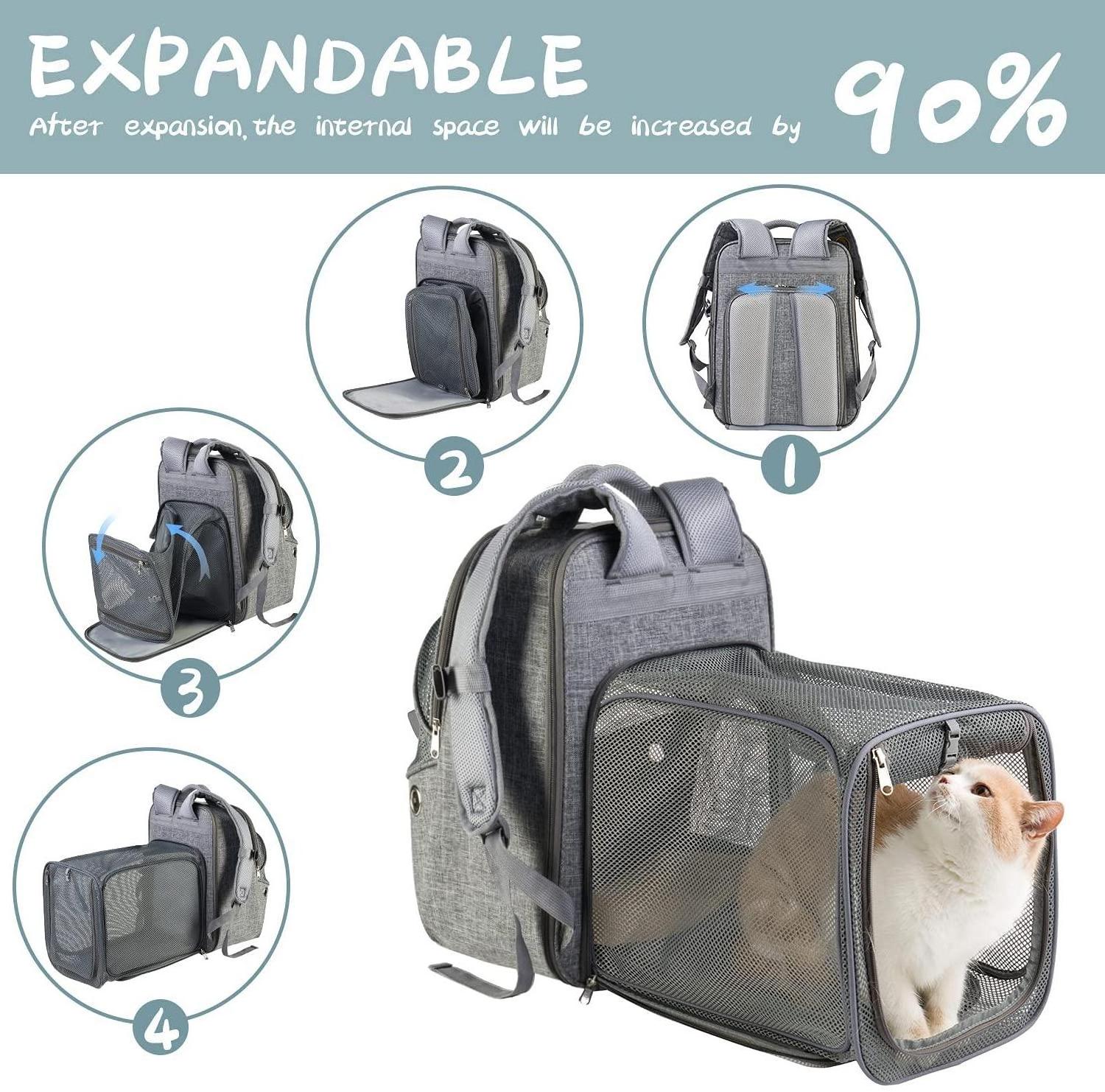 Cat Backpack Expandable Carrier Pet Expandable Backpack for Small Dogs Backpacks Carrier,airline approved pet travel carrier