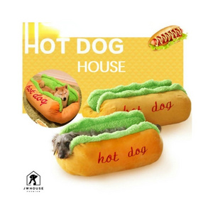 Funny Hot Dog Bed Doggy Beds Kennel Cat Puppy Warm Soft Sofa Mat Basket Blanket Sleeping Bag