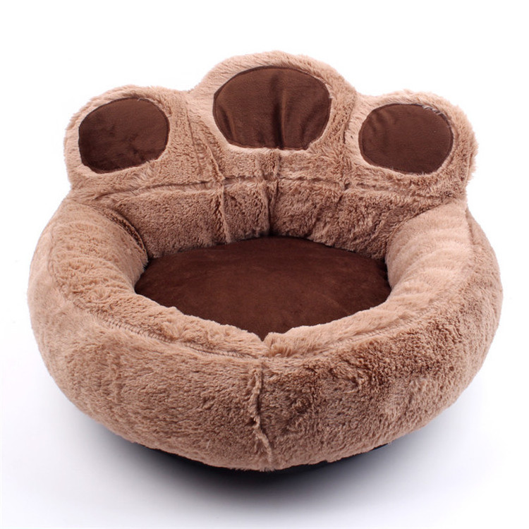 Spot Wholesale Bear Paw Kennel Round Plush Nest Cat Pet Dog Bed