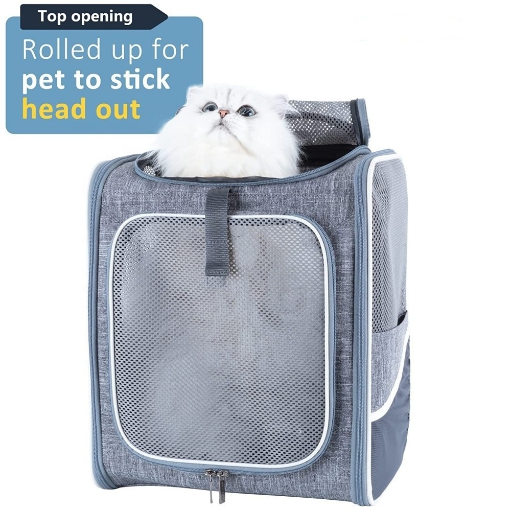 Design Breathable Pet Travel Backpack Carrier for Adventure Cats Dogs with Handy Pockets, Comfortable, Sturdy