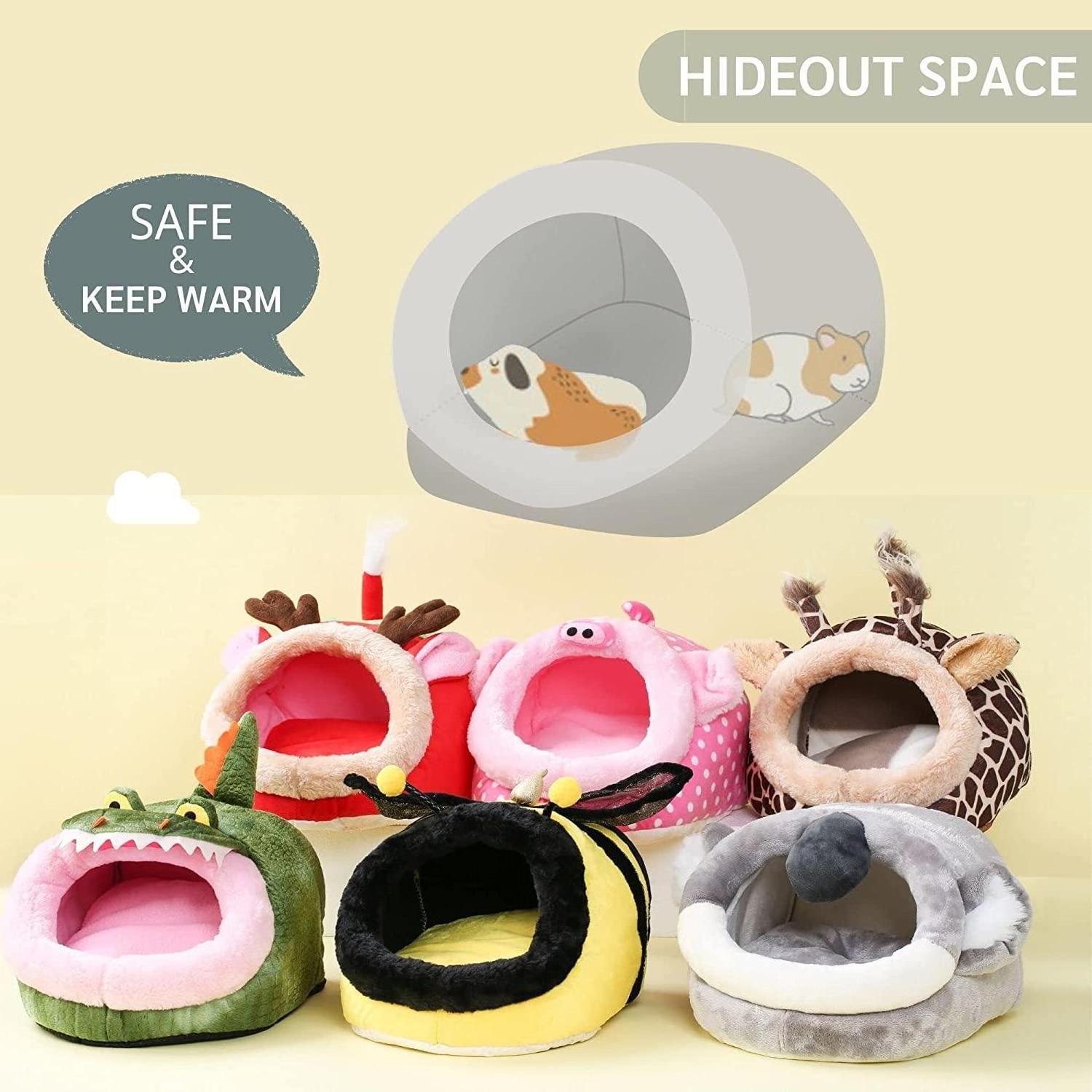 ZYZPET Rat Bed Hut Guinea Pig Hideout House Small Animal Tent Accessories Rabbit Hideaway Supplies for Cages