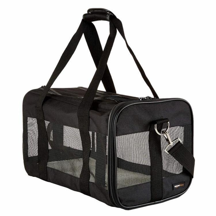 Breathable Soft Sided Xl Foldable Portable Fashion Design Black Travel Puppy Dog Carrier Tote Bag Cat Pet Handbag