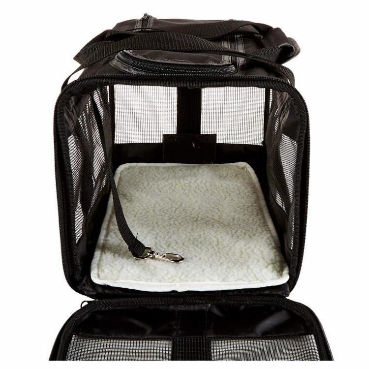 Breathable Soft Sided Xl Foldable Portable Fashion Design Black Travel Puppy Dog Carrier Tote Bag Cat Pet Handbag