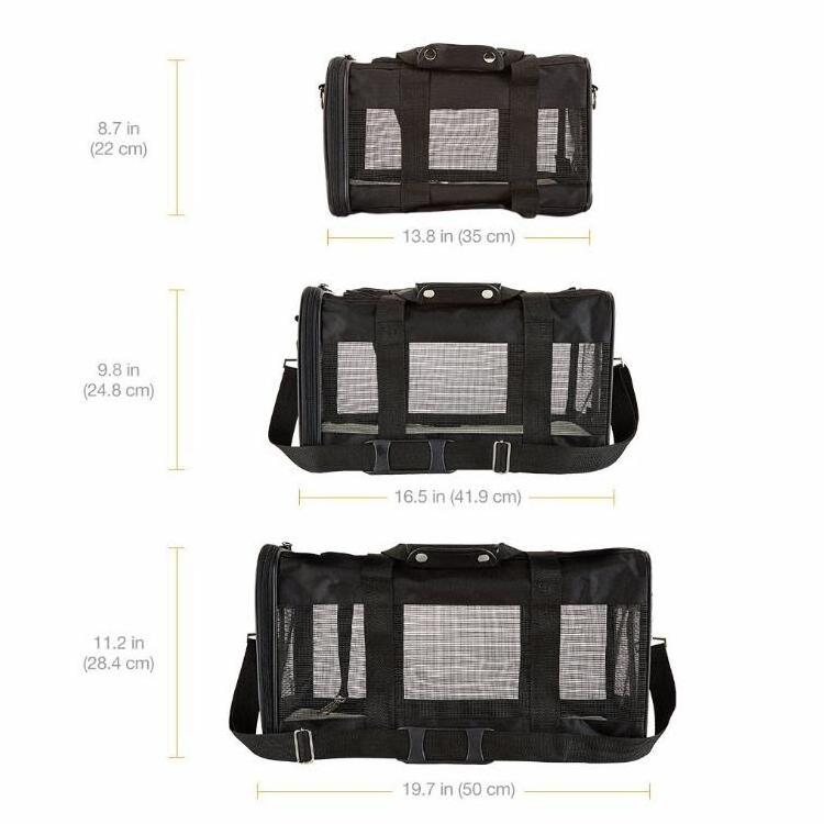 Breathable Soft Sided Xl Foldable Portable Fashion Design Black Travel Puppy Dog Carrier Tote Bag Cat Pet Handbag