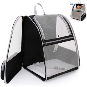 Breathable Pet Cat Carrier Backpack Large Cat Dogs Carrying Bag Folding Pet Chest Portableairline approved pet travel carrier