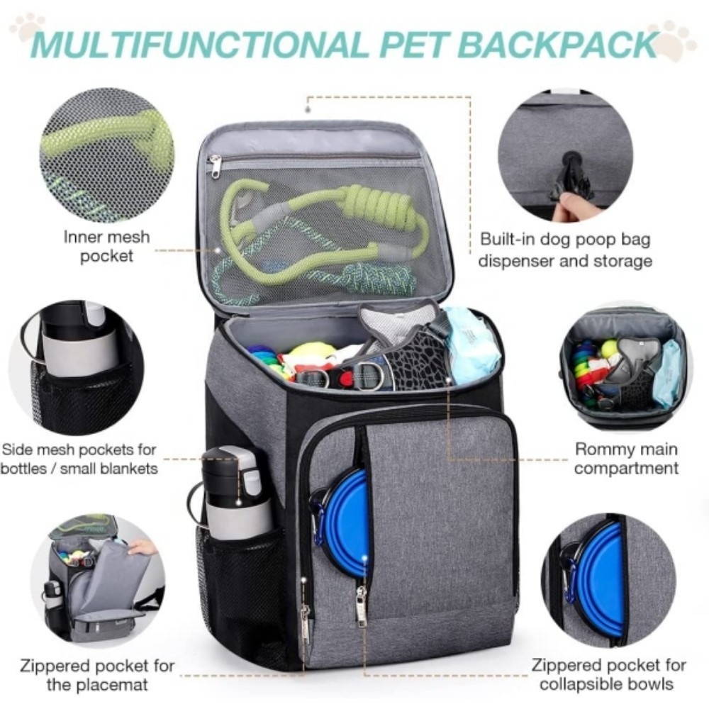 Dog Travel Backpack Pet Travel Bag For Dog Supplies Pet Travel Backpack