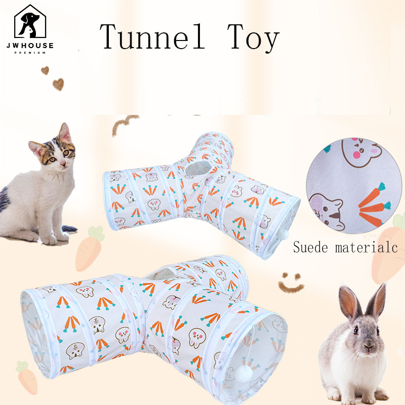 New Cat Tunnel  Interactive Toy for Cats Indoor Collapsible 3 Way  Pet  Great Toys for  Puppy Kitten Rabbit Supplies