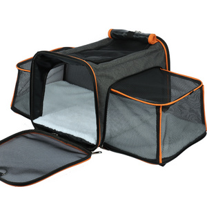 Eco Friendly Pet Carrier Airline Approved High Quality 2 Way Expandable Pet Carrier Cat Carrier Bag