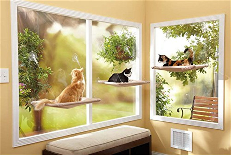 Manufacturer New Wall Mounted Cat Window Perch Cat Hammock Design Cat Bed Window