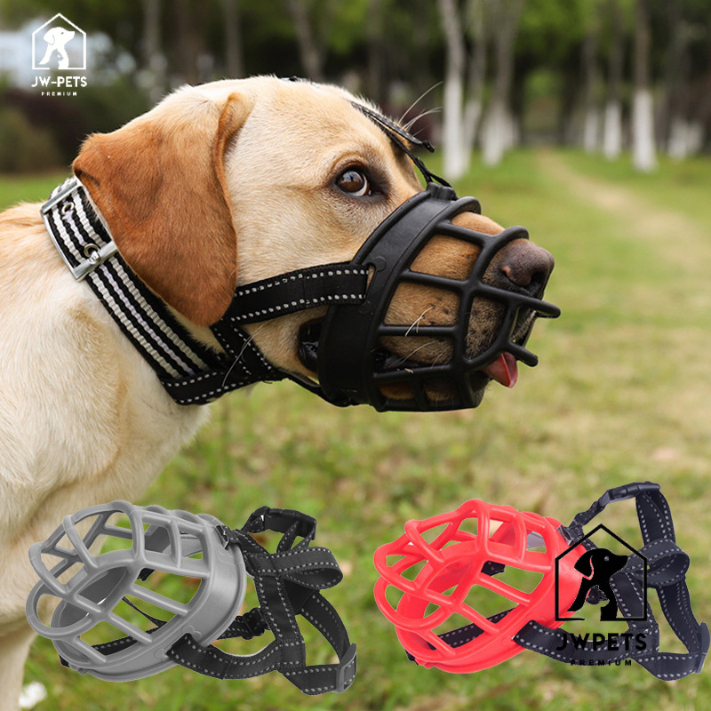 Comfy Soft Silicone Big Dog Muzzles for Medium Large Dogs Adjustable Strong Basket Pet Mouth Mask Labrador Pitbull Accessories