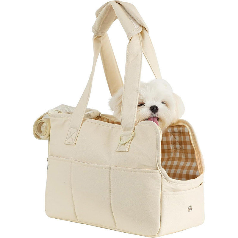 Dog Cat Carrier Bag Soft Sided Collapsible Travel Puppy Carrier Dog Carrier With Large Pockets