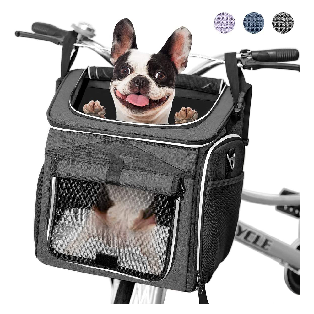 Dog Bike Basket Bag Pet Carrier Cat Car Seat with Safety Rope Adjustable Shoulder Strap Portable Breathable Bicycle Basket Bag BestSuppliers