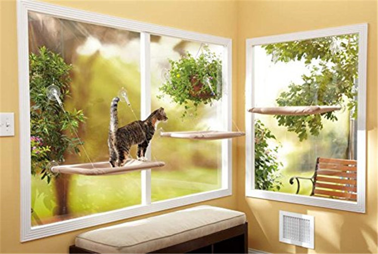 Manufacturer New Wall Mounted Cat Window Perch Cat Hammock Design Cat Bed Window