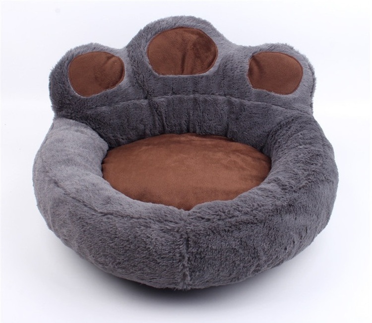 Spot Wholesale Bear Paw Kennel Round Plush Nest Cat Pet Dog Bed