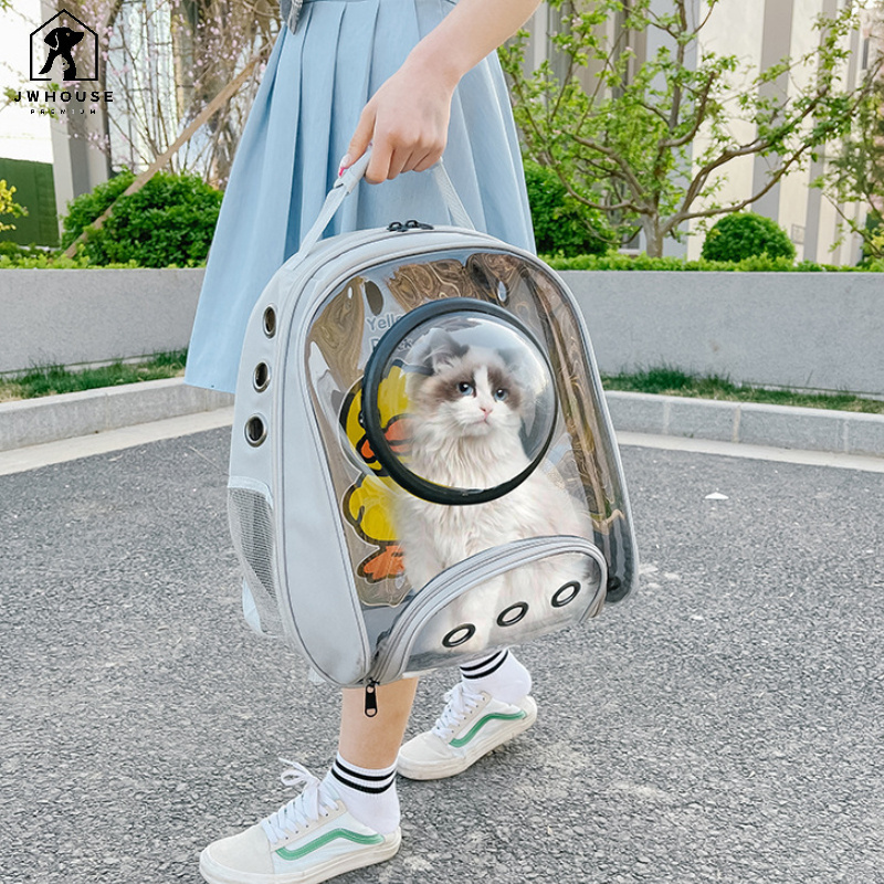 Breathable Cat Bag Travel Transparent Kitten Backpack Portable Space Capsule Pet Backpack For Cats Products