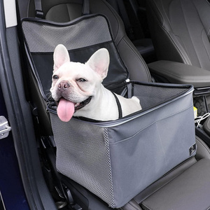 Pet Dog Car Seat, Puppy Pet Car Booster Seats, Doggie Portable Oxford Breathable Folding with Soft Washable Pad Travel Bags