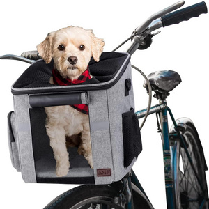 Cat Backpack Carrier Dog Bicycle Basket, Airline Approved Pet Backpack for Collapsible Bowl and Inner Safety Strap for Travel