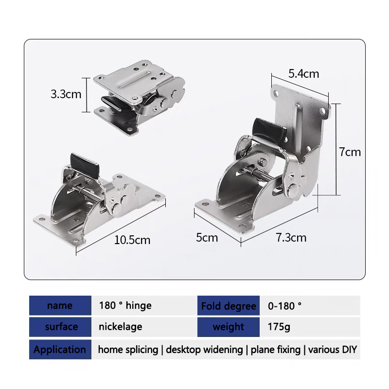 180 degree hidden strap concealed self locking folding hinge 90 degrees folding chair hinges furniture bracket adjustment hinge