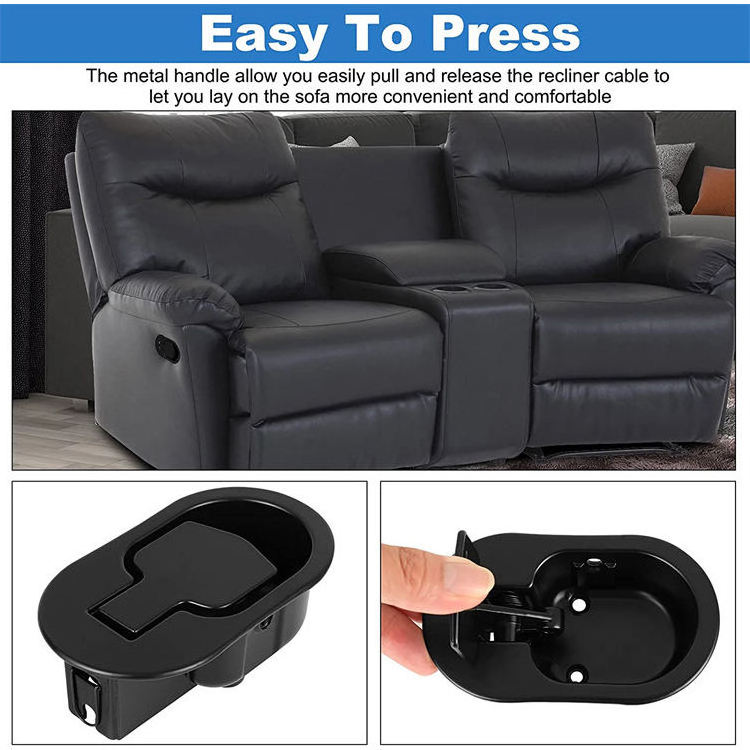 Wholesale Furniture Hardware Sofa Recliner Replacement Parts Release Adjustment Switch Recliner Aluminum Alloy Black Kitchen