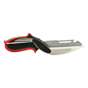 Cutter 2 IN 1 Kitchen Knife and Chopping Board Easy Cook Scissors Smart cutter scissors for kitchen