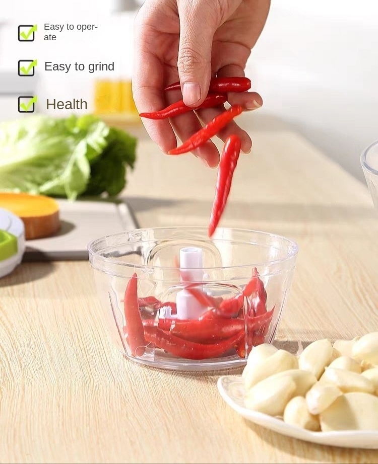 High Quality Garlic Stainless Steel Vegetable Cutter Manual Meat Grinder Garlic Press Kitchen Artifact