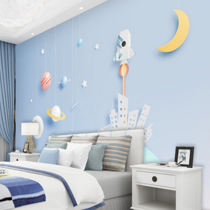 Children's room cartoon background wall cloth princess room series wallpaper 3d8d10d18d cartoon children's room wall covering