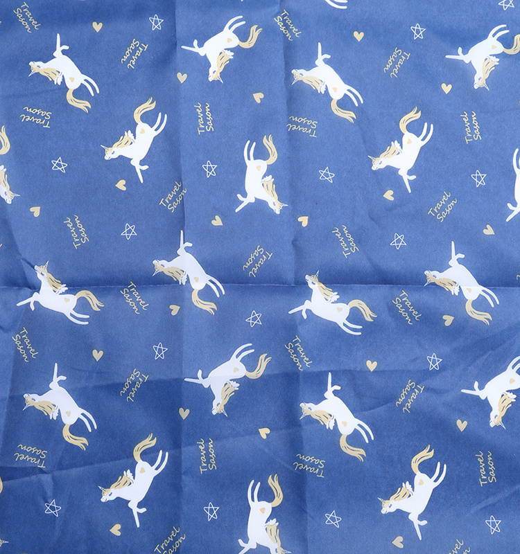 BLUE AND WHITE COLOR 190T taffeta dye printing fabric use for outdoor puppet toy inflatable cushion blue color