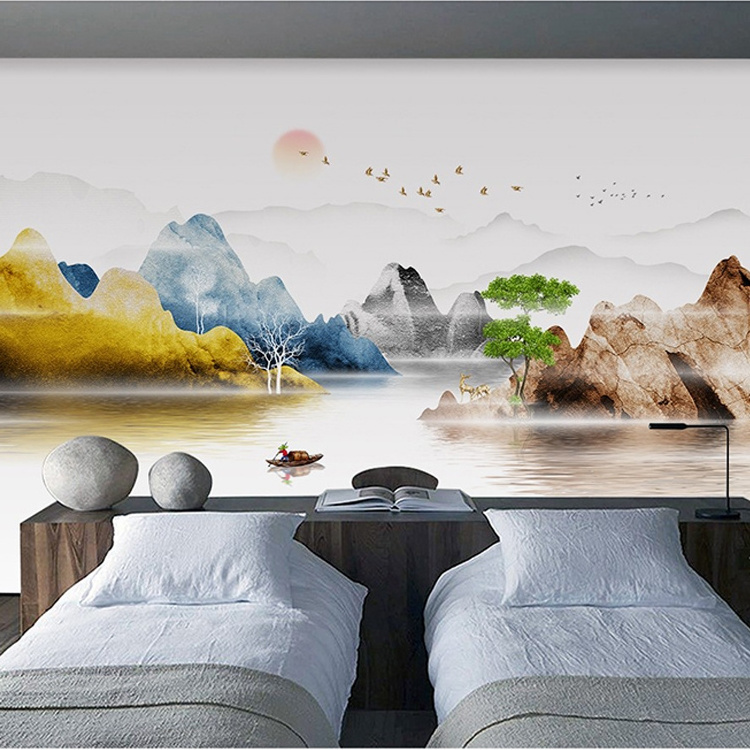 Wallpaper art 3D Wall Murals Wall fabric Paintable hotel indoor decoration5D