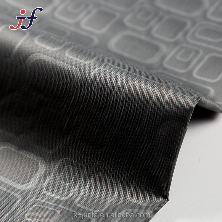 100% Polyester PA Coated Woven 190T Taffeta Embossed Fabric for Bag Lining