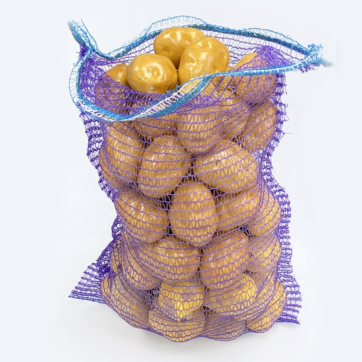 50*80cm 25kg 30kg Customized Potato Onion Fruit vegetables Packages Sack PE Raschel Mesh Bag