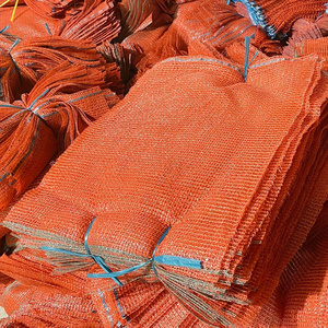 Recycled 50*80cm 25kg 30kg Vegetables Net Sack  PE Raschel Mesh Bag For Potato Onion Packaging