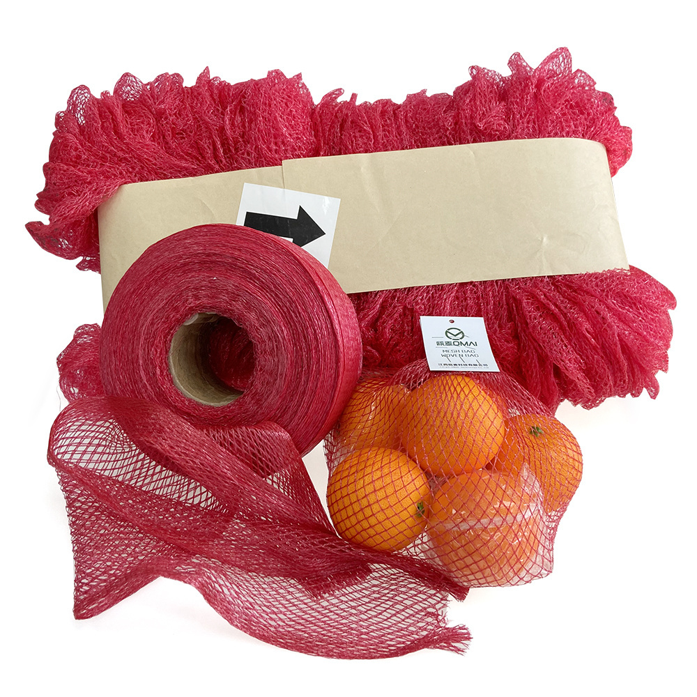 Automatic Fruit Packaging Lemon Potato Onion Orange PE Mesh Bag Roll Tubular Knitted Net