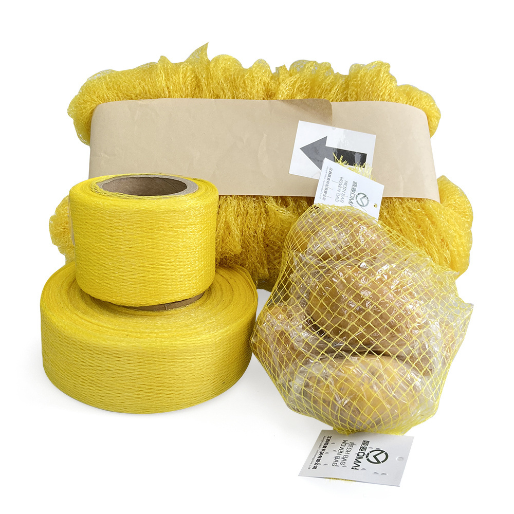 Automatic Fruit Packaging Lemon Potato Onion Orange PE Mesh Bag Roll Tubular Knitted Net