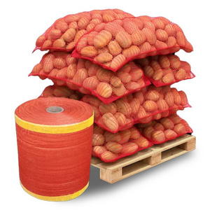 50*80cm 25KG 30kg 50lb Red Onions Potato Orange Fruit Sack Packaging PE Raschel Mesh Bag