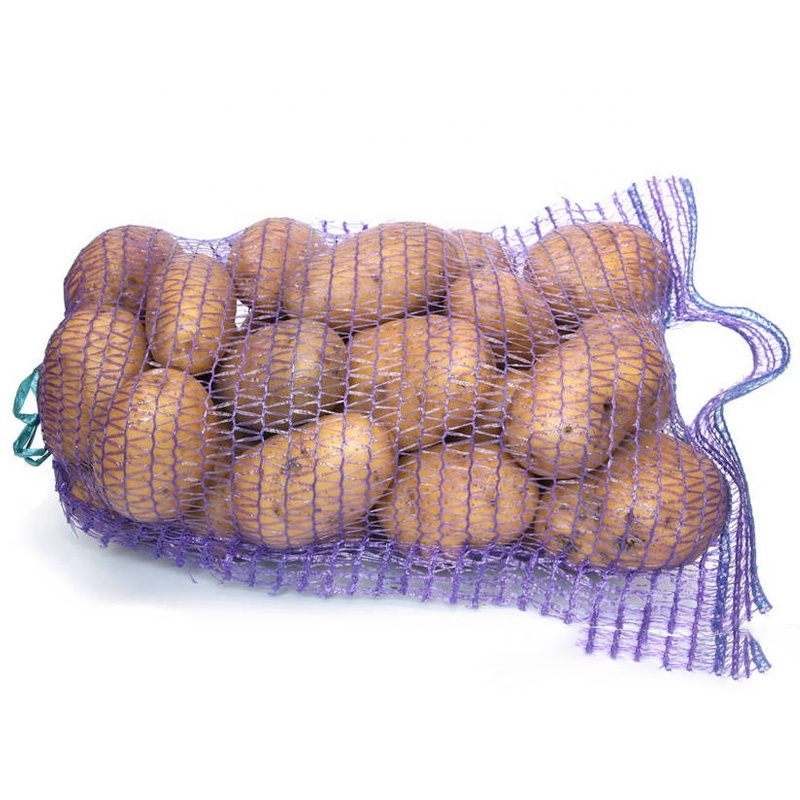 High Quality Customized 3-30kg Packaging Fruits Vegetables Net Sack PE Knitted Raschel Mesh Bag