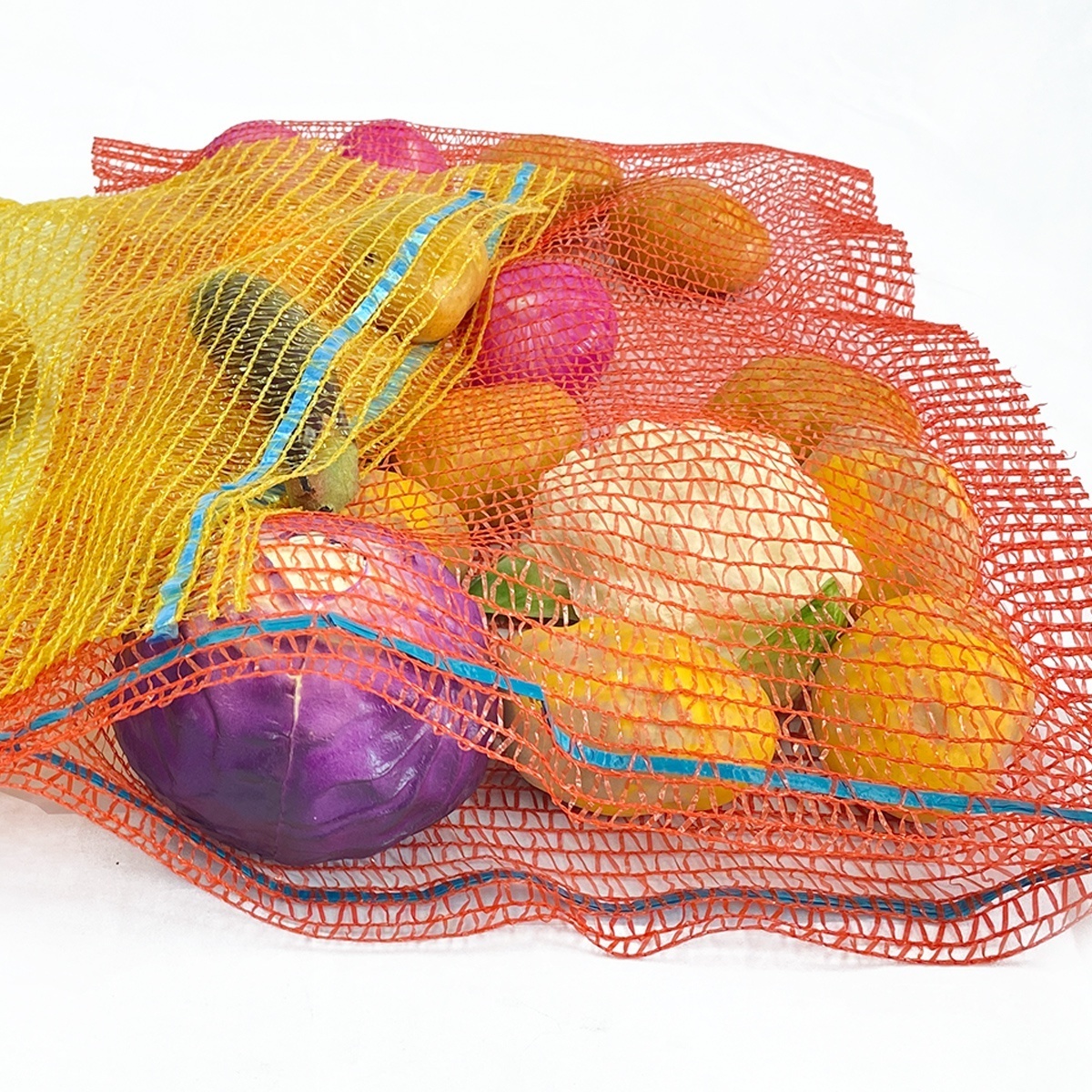 Customized 40*60 Potato Onion Lemon Packing Raschel Net Mesh Bag For Vegetables