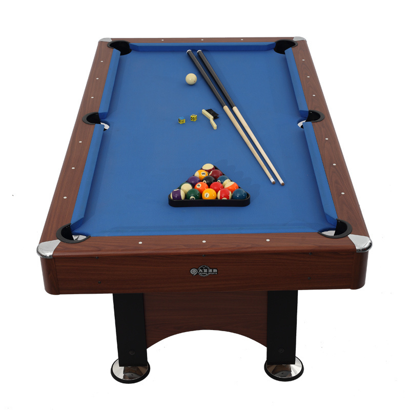 Top Quality Russian Design Blue Felt MDF PVC Out Door 7FT Snooker Billiard Table For Sale