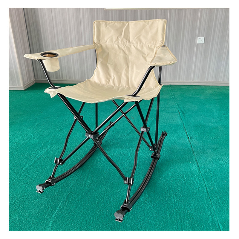 White Rocking Chair Outdoor Folding Camping reclining camping chairs portable  picnic chair foldable light