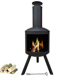 Outdoor steel heating stove garden courtyard furnace with chimney